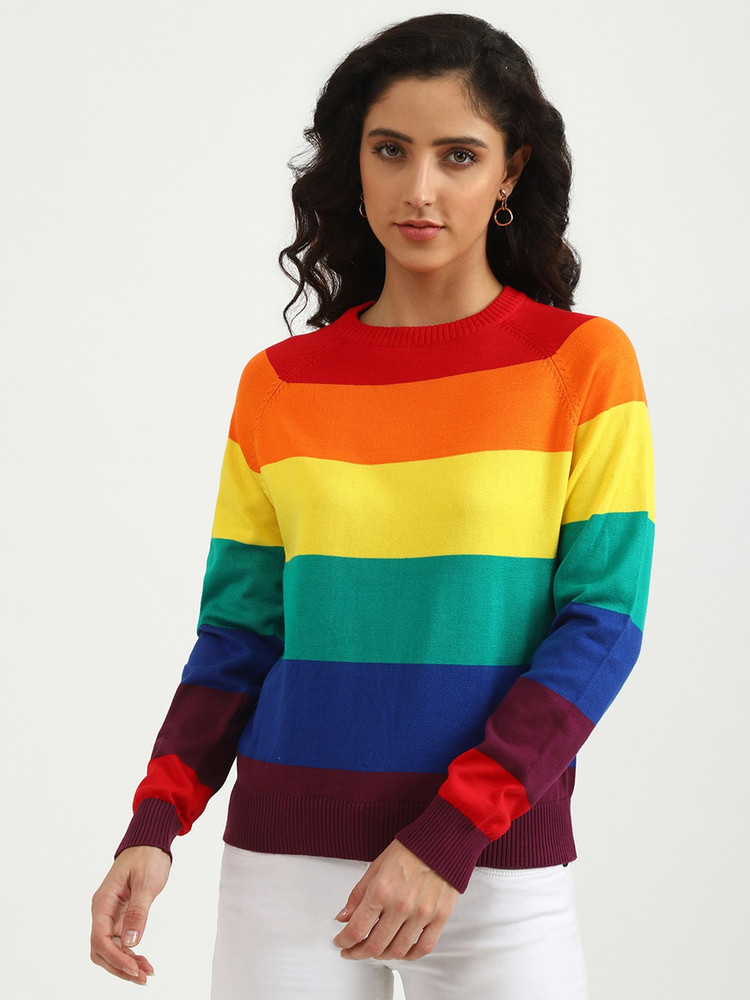 Rainbow sweater womens store