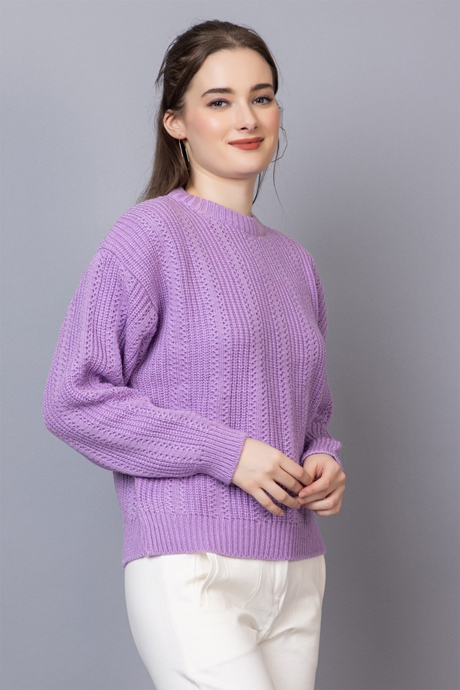 Purple color clearance sweater