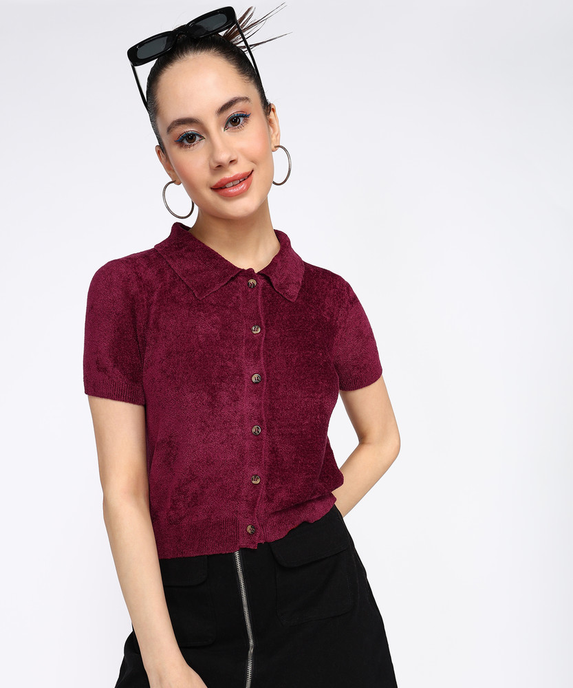 FOREVER 21 Solid Collared Neck Casual Women Red Sweater Buy FOREVER 21 Solid Collared Neck Casual Women Red Sweater Online at Best Prices in India Flipkart