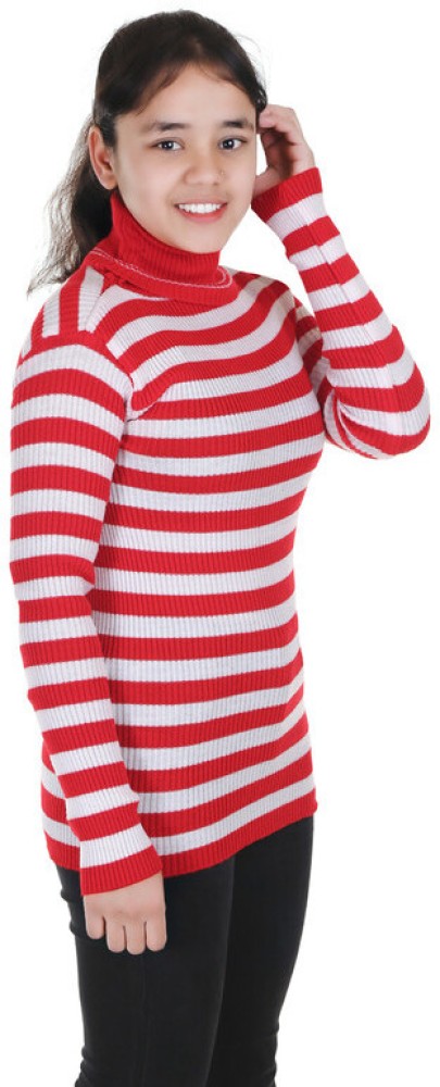 Girls 2024 striped turtleneck