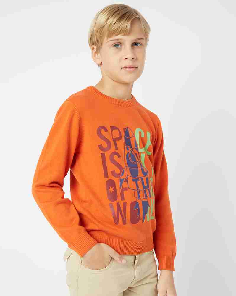 Orange online sweater boys