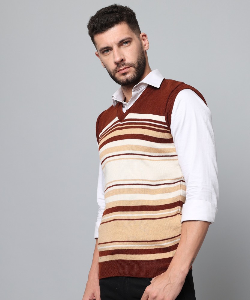 WILLEY Striped V Neck Casual Men Brown Sweater Buy WILLEY Striped V Neck Casual Men Brown Sweater Online at Best Prices in India Flipkart