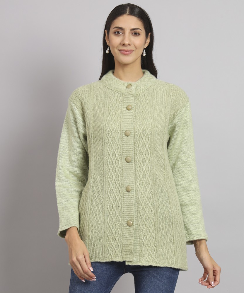 Krew Solid V Neck Casual Women Green Sweater - Buy Krew Solid V Neck Casual  Women Green Sweater Online at Best Prices in India