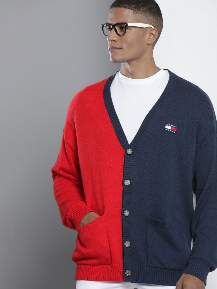 tommy hilfiger red white and blue sweater