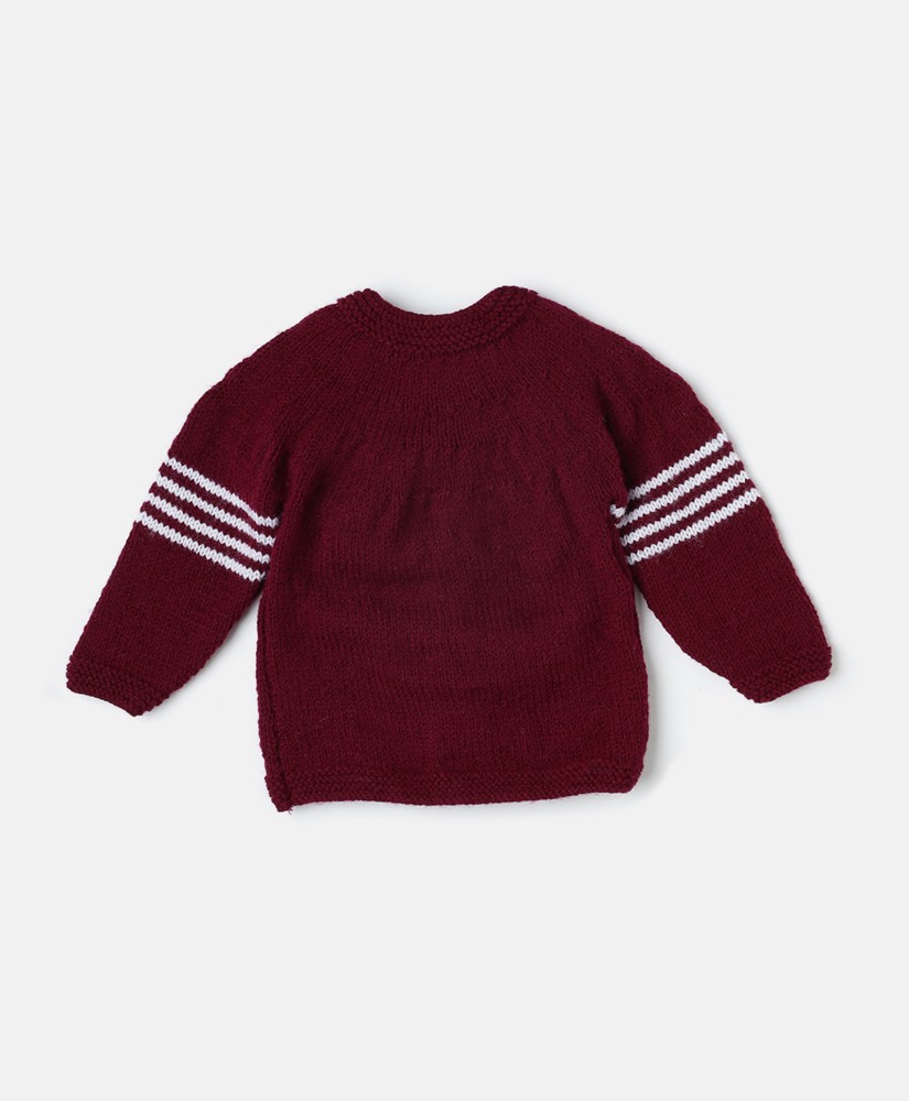 The Original Knit Self Design Round Neck Casual Baby Boys Baby Girls Maroon Sweater Buy The Original Knit Self Design Round Neck Casual Baby Boys Baby Girls Maroon Sweater