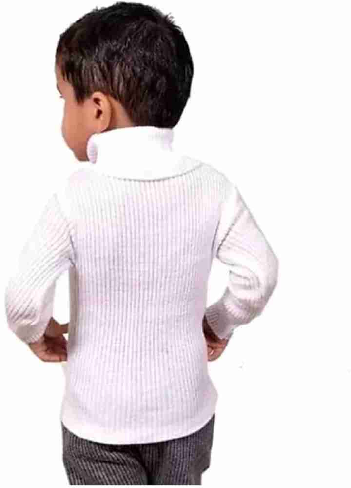 Hivata Solid Turtle Neck Casual Baby Boys Baby Girls White Sweater Buy Hivata Solid Turtle Neck Casual Baby Boys Baby Girls White Sweater Online at Best Prices in India