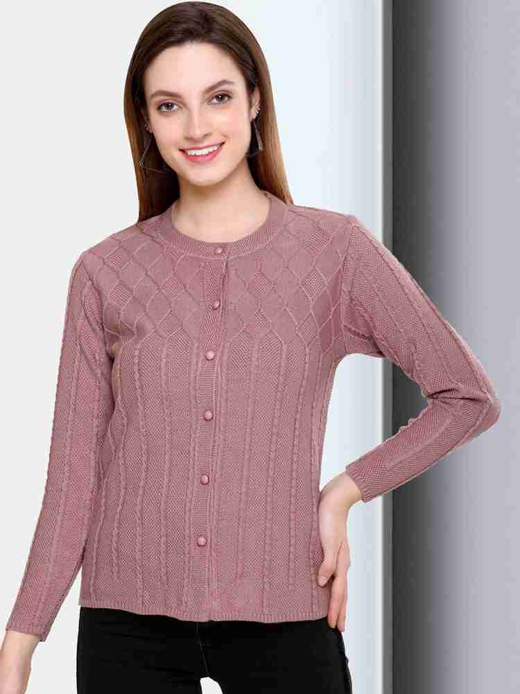 CLAPTON Woven Crew Neck Casual Women Grey Sweater - Buy CLAPTON Woven Crew  Neck Casual Women Grey Sweater Online at Best Prices in India | Flipkart.com