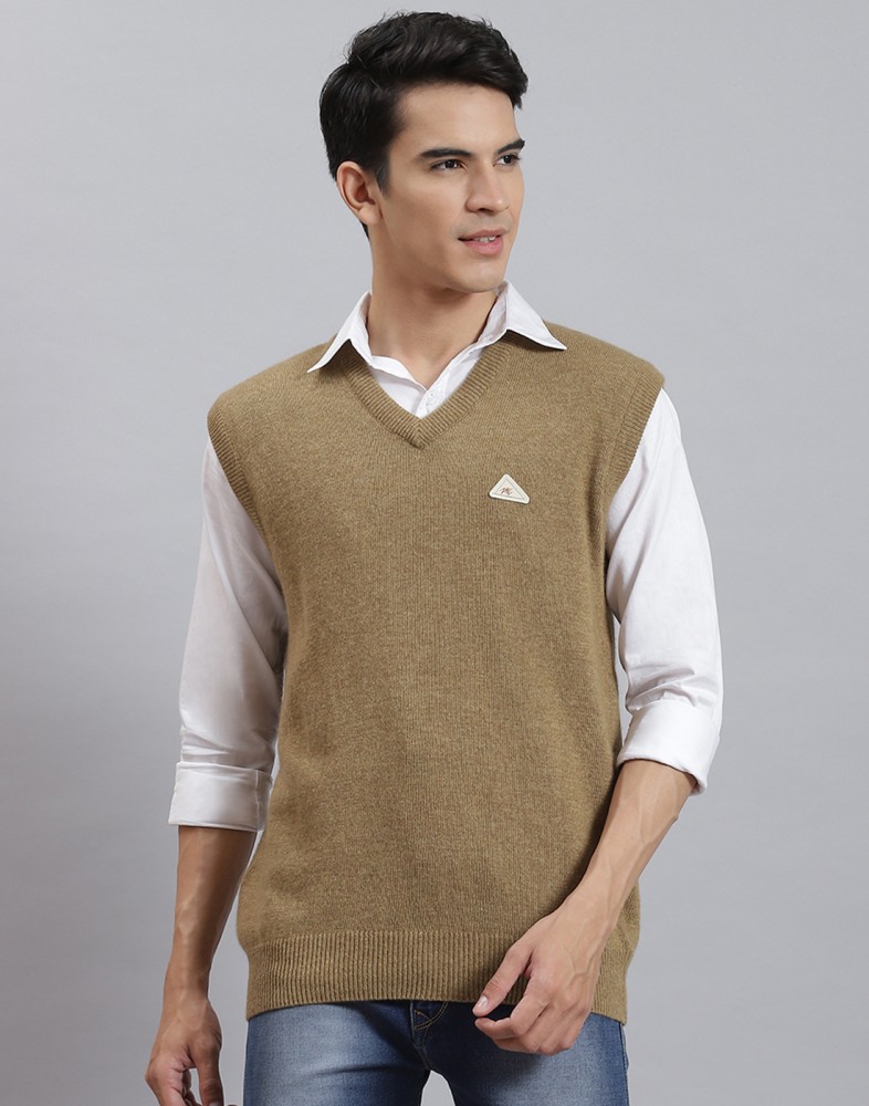 MONTE CARLO Solid V Neck Casual Men Brown Sweater Buy MONTE CARLO Solid V Neck Casual Men Brown Sweater Online at Best Prices in India Flipkart