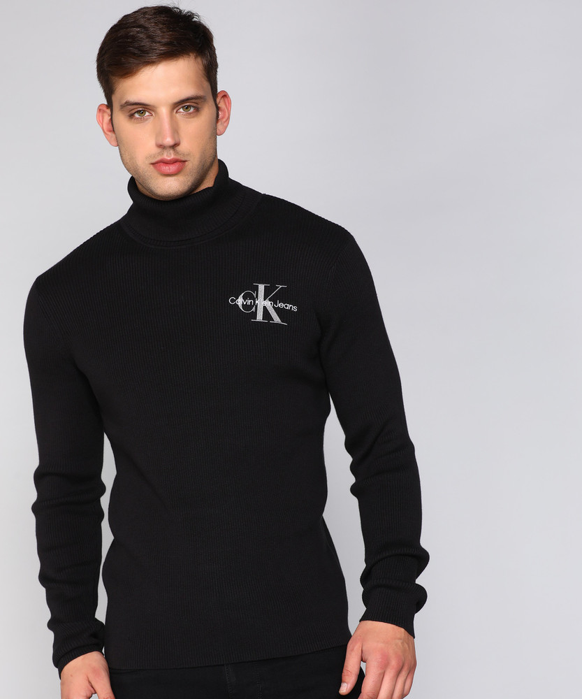 calvin klein men's black sweater