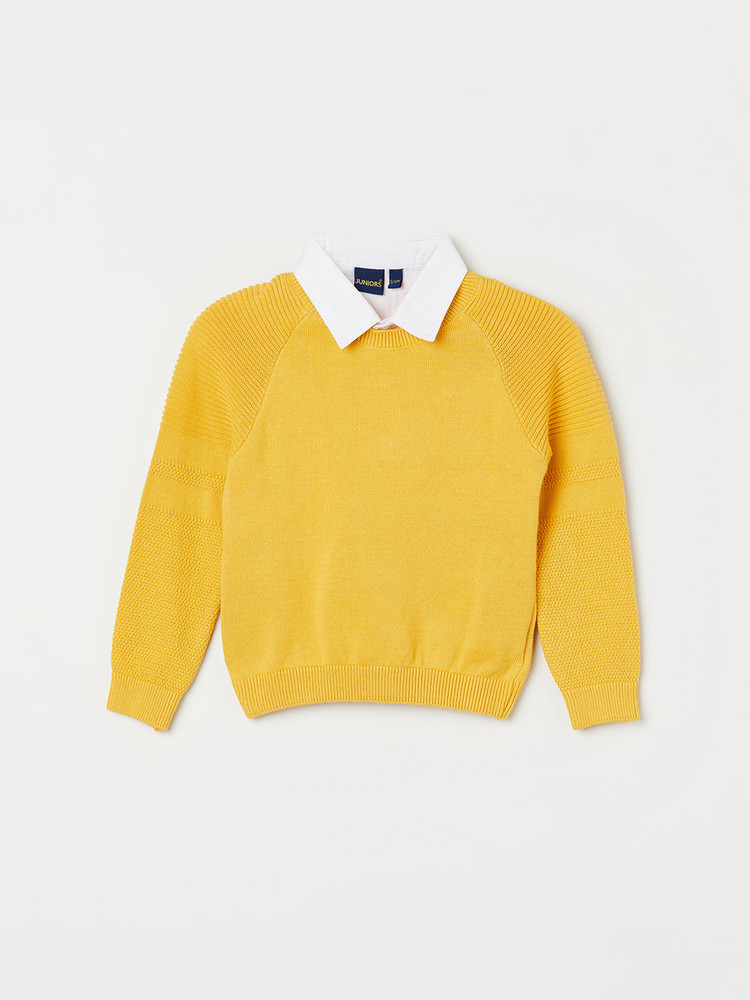 Juniors by Lifestyle Solid Round Neck Casual Baby Boys Yellow Sweater Buy Juniors by Lifestyle Solid Round Neck Casual Baby Boys Yellow Sweater Online at Best Prices in India Flipkart