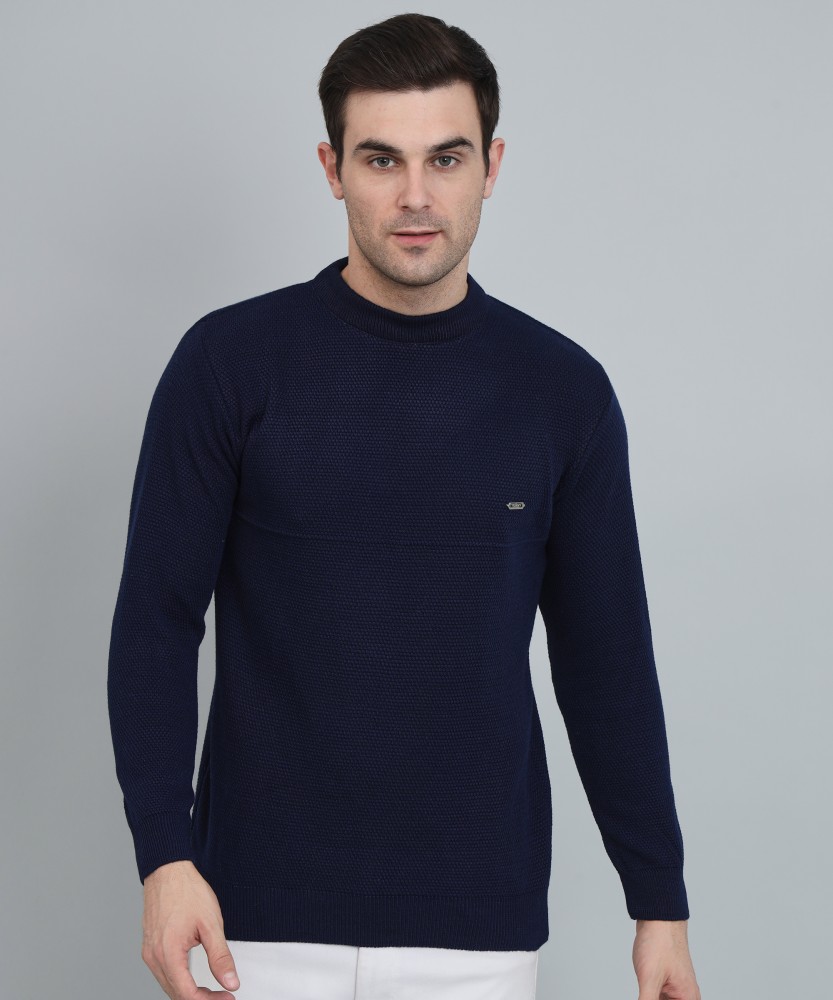 Plain navy blue clearance sweater