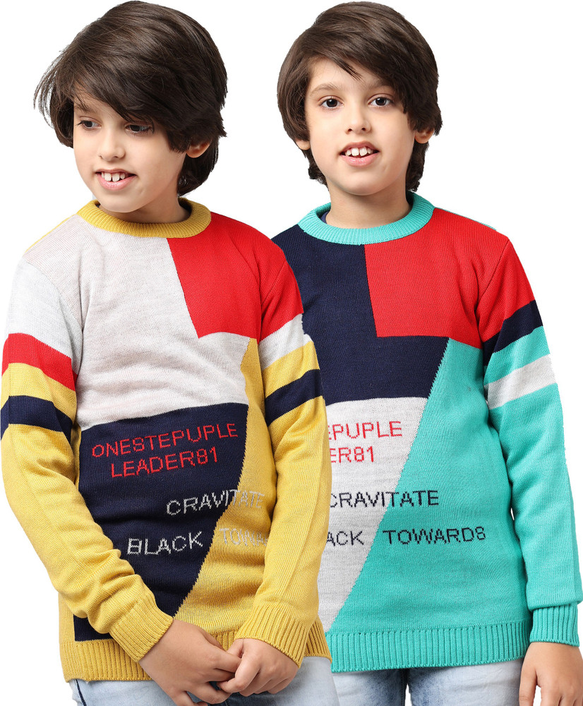 Trendy World Colorblock Round Neck Casual Boys Girls Multicolor Sweater Buy Trendy World Colorblock Round Neck Casual Boys Girls Multicolor Sweater Online at Best Prices in India Flipkart