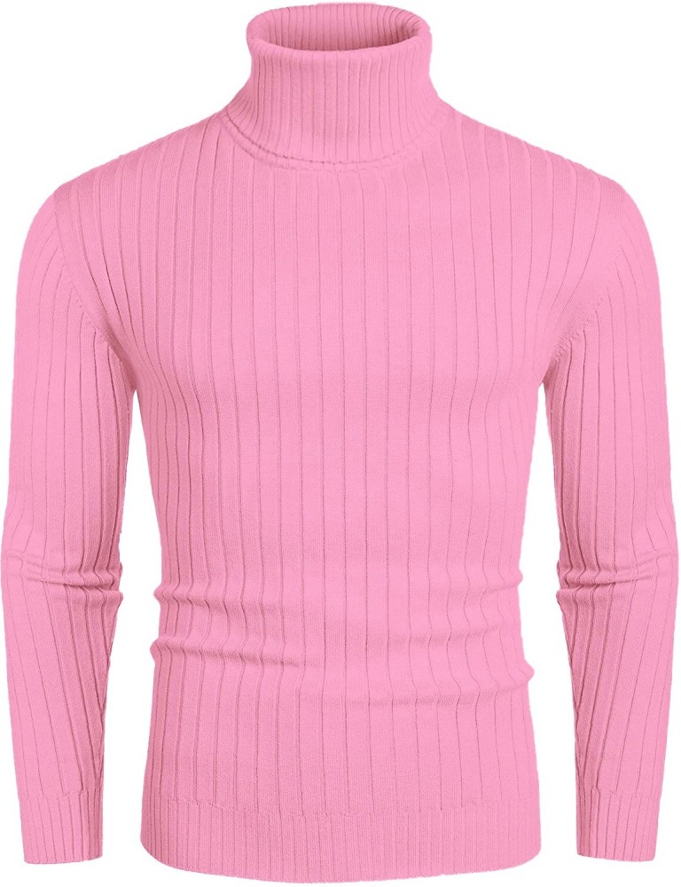 Pink turtleneck shop sweater mens