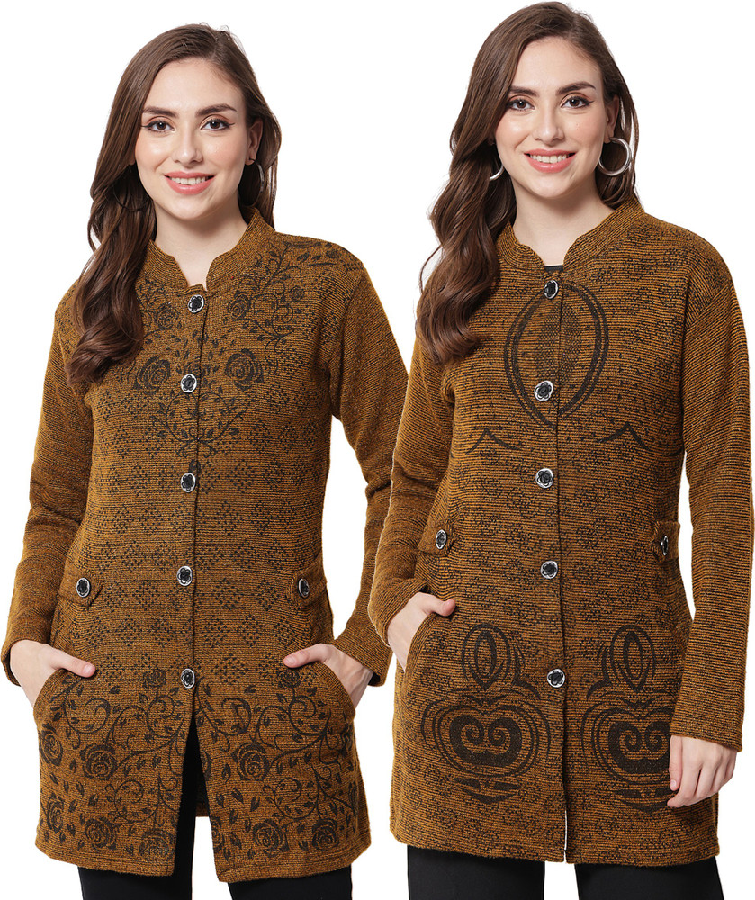 Christy World Wool Printed Coat Buy Christy World Wool Printed