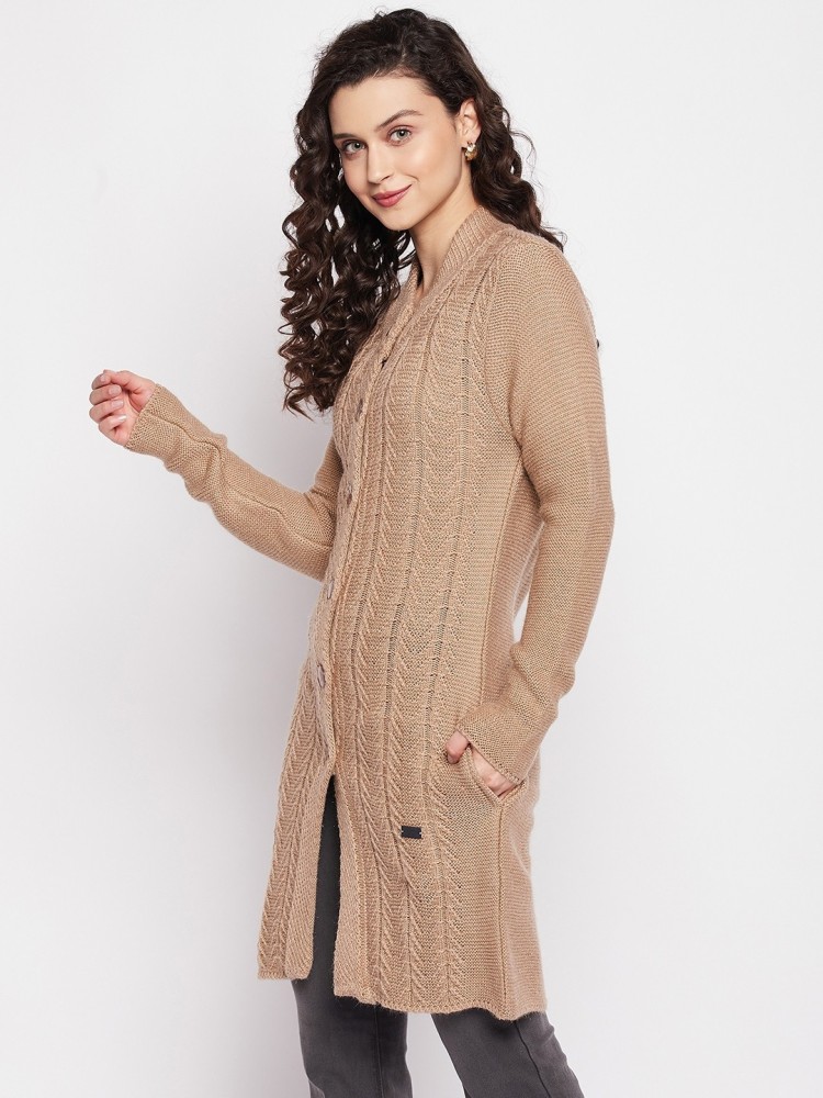 Long woolen sweater hot sale for ladies