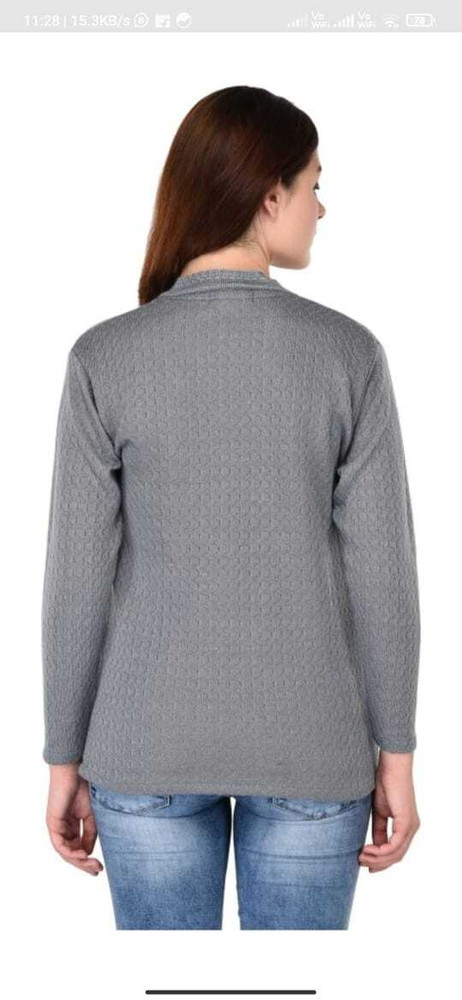 mohitenterprise Self Design V Neck Casual Women Grey Sweater Buy