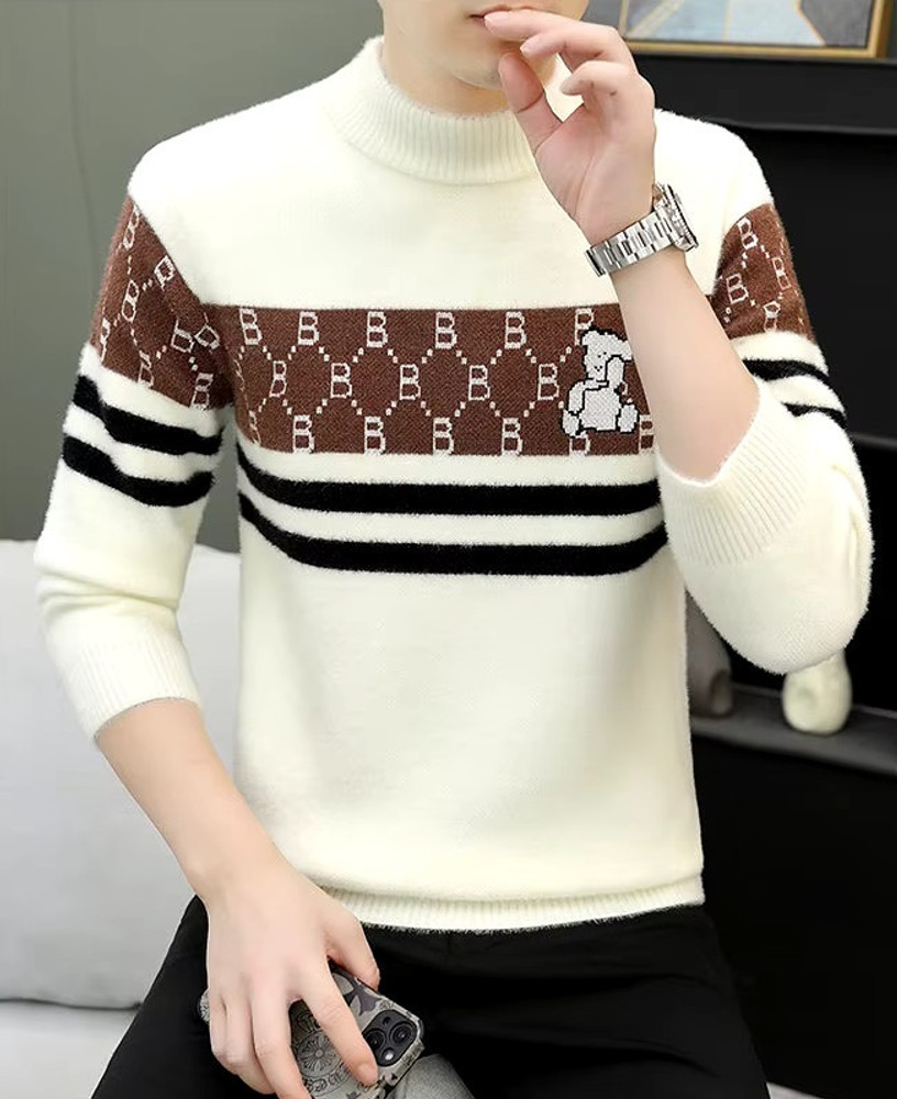 Mens white sweater outfit online