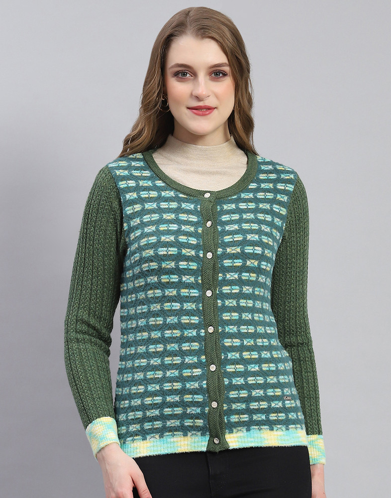 MONTE CARLO Women Button Printed Cardigan Price in India Buy MONTE CARLO Women Button Printed Cardigan online at Flipkart
