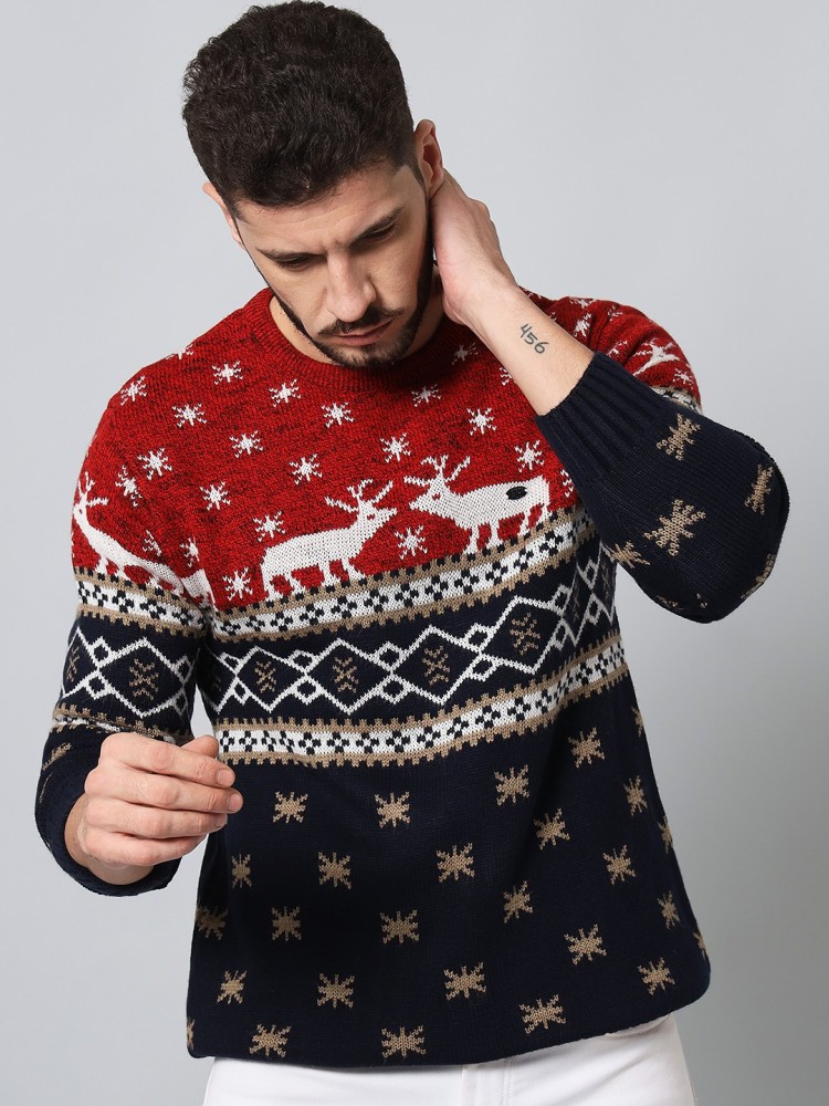 Printed sweater mens best sale