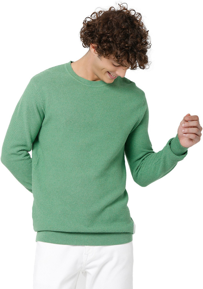 MUFTI Solid Round Neck Casual Men Green Sweater Buy MUFTI Solid Round Neck Casual Men Green Sweater Online at Best Prices in India Flipkart