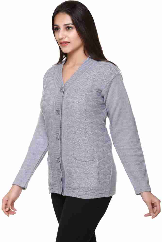 WOOL 4U Self Design V Neck Casual Women Purple Sweater - Buy WOOL 4U Self  Design V Neck Casual Women Purple Sweater Online at Best Prices in India