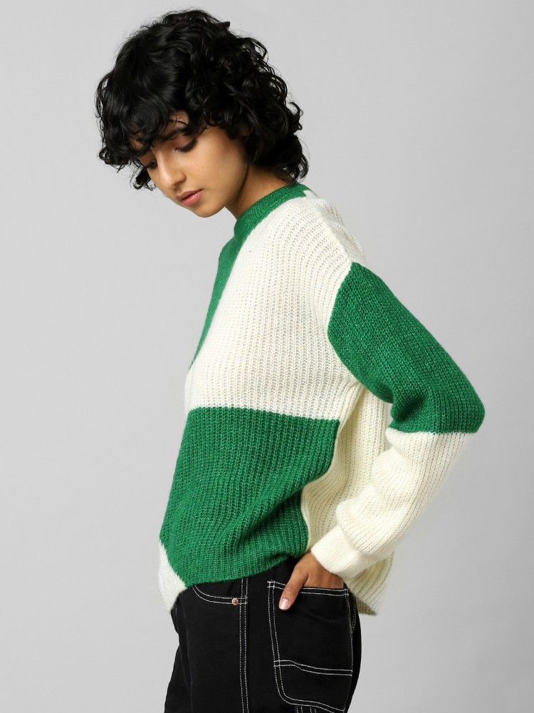 Green and 2024 white sweater