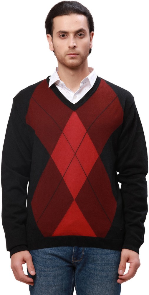 Mens red argyle outlet sweater