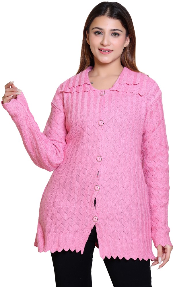 Pink on sale collared sweater