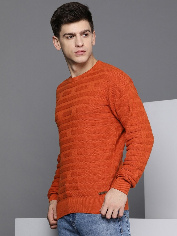 Orange crew cheap neck sweater mens