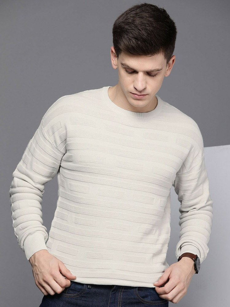 Kenneth Cole Self Design Round Neck Casual Men White Sweater Buy Kenneth Cole Self Design Round Neck Casual Men White Sweater Online at Best Prices in India Flipkart