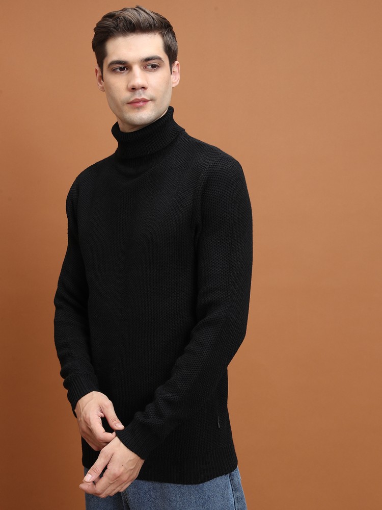 Buy Highlander Black Turtle Neck Sweater for Men Online at Rs.640 - Ketch