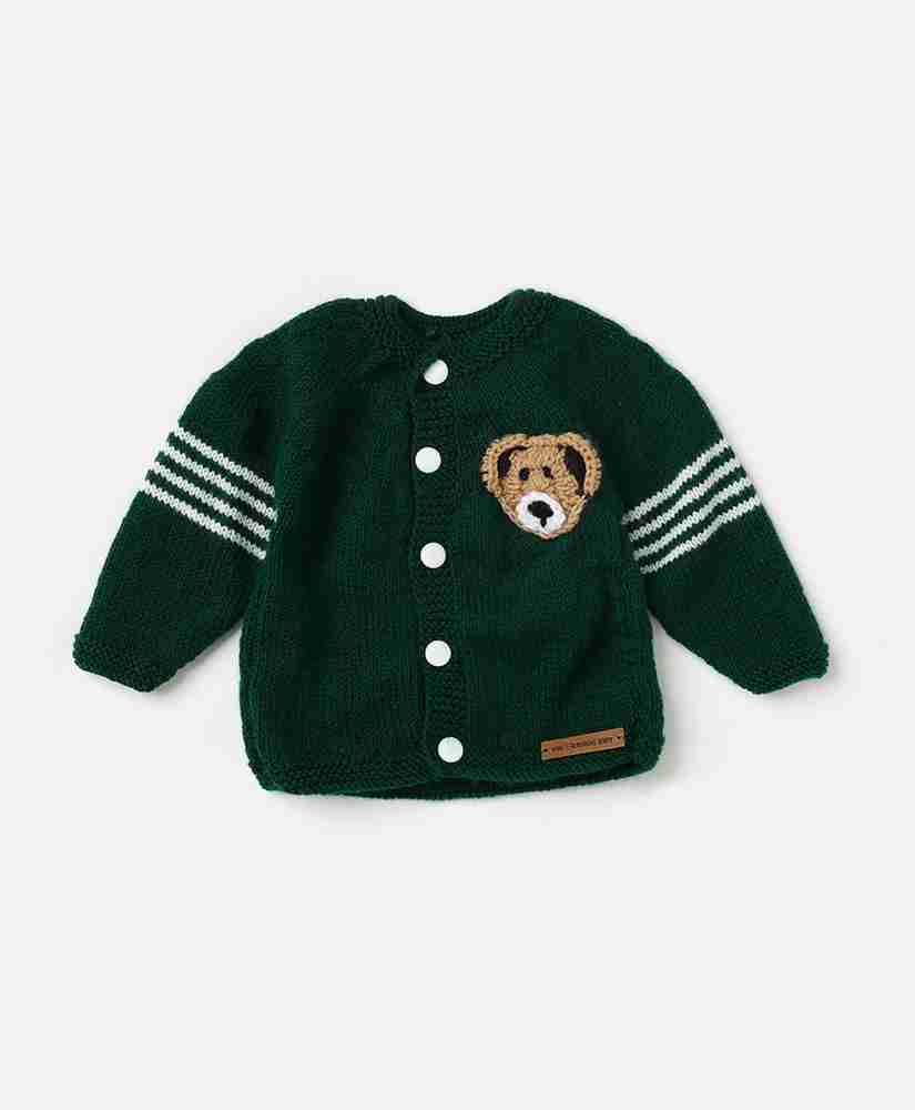The Original Knit Self Design Woven Round Neck Casual Baby Boys Baby Girls Green Sweater Buy The Original Knit Self Design Woven Round Neck Casual Baby Boys Baby Girls