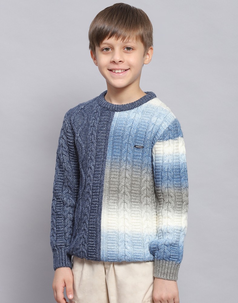 MONTE CARLO Self Design Round Neck Casual Boys Blue Sweater Buy MONTE CARLO Self Design Round Neck Casual Boys Blue Sweater Online at Best Prices in India Flipkart