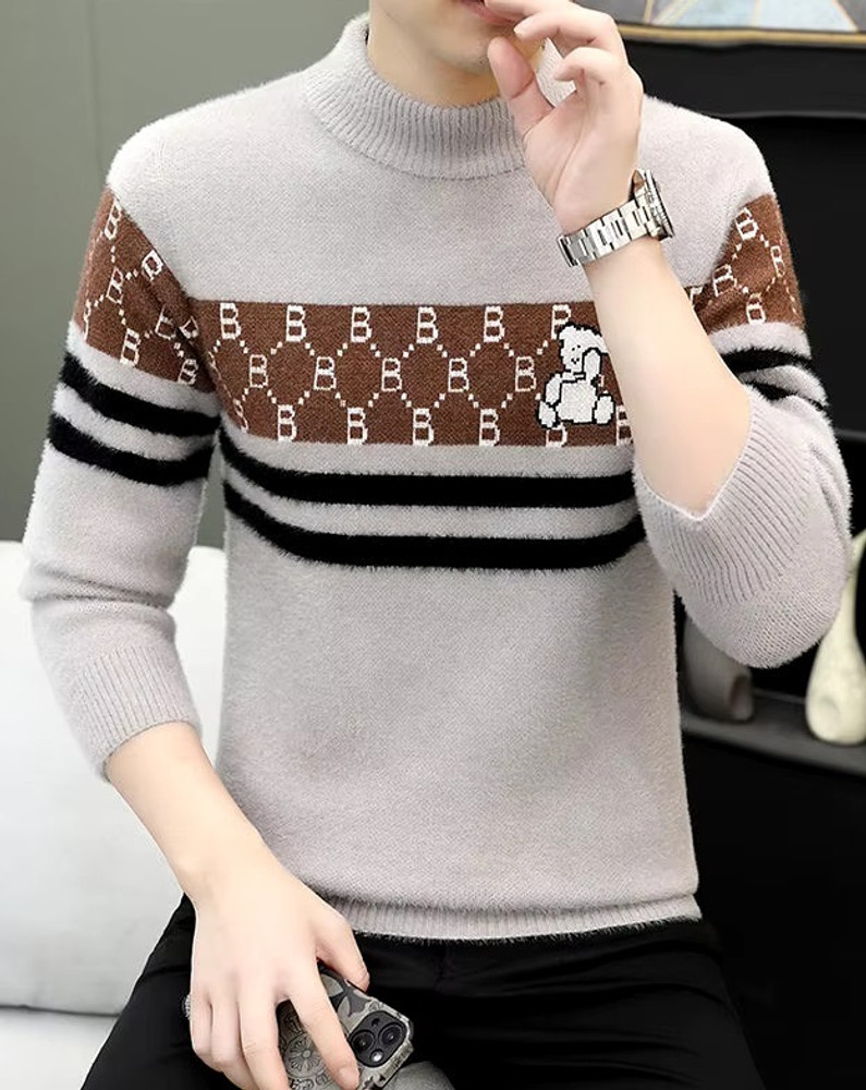 FitIn OutFit Solid Round Neck Casual Men Grey Sweater Buy FitIn OutFit Solid Round Neck Casual Men Grey Sweater Online at Best Prices in India Flipkart