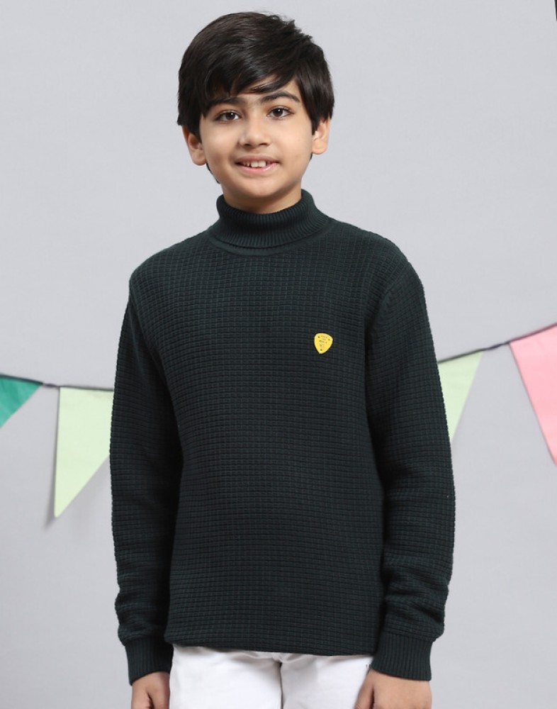 MONTE CARLO Self Design Turtle Neck Casual Boys Black Sweater Buy MONTE CARLO Self Design Turtle Neck Casual Boys Black Sweater Online at Best Prices in India Flipkart