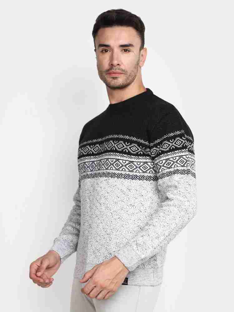 Grey white sweater best sale