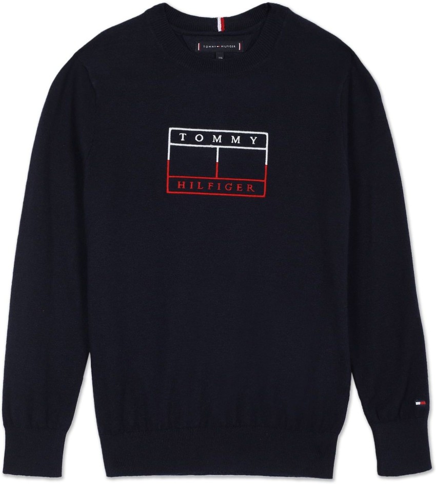 Tommy hilfiger red and 2024 blue sweater