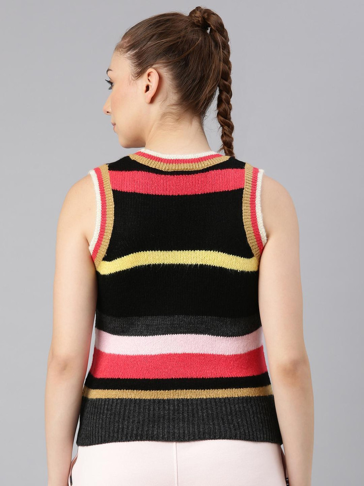 FILA Striped Scoop Neck Casual Women Multicolor Sweater Buy FILA