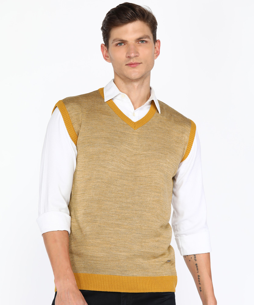 Yellow sweater vest mens outlet