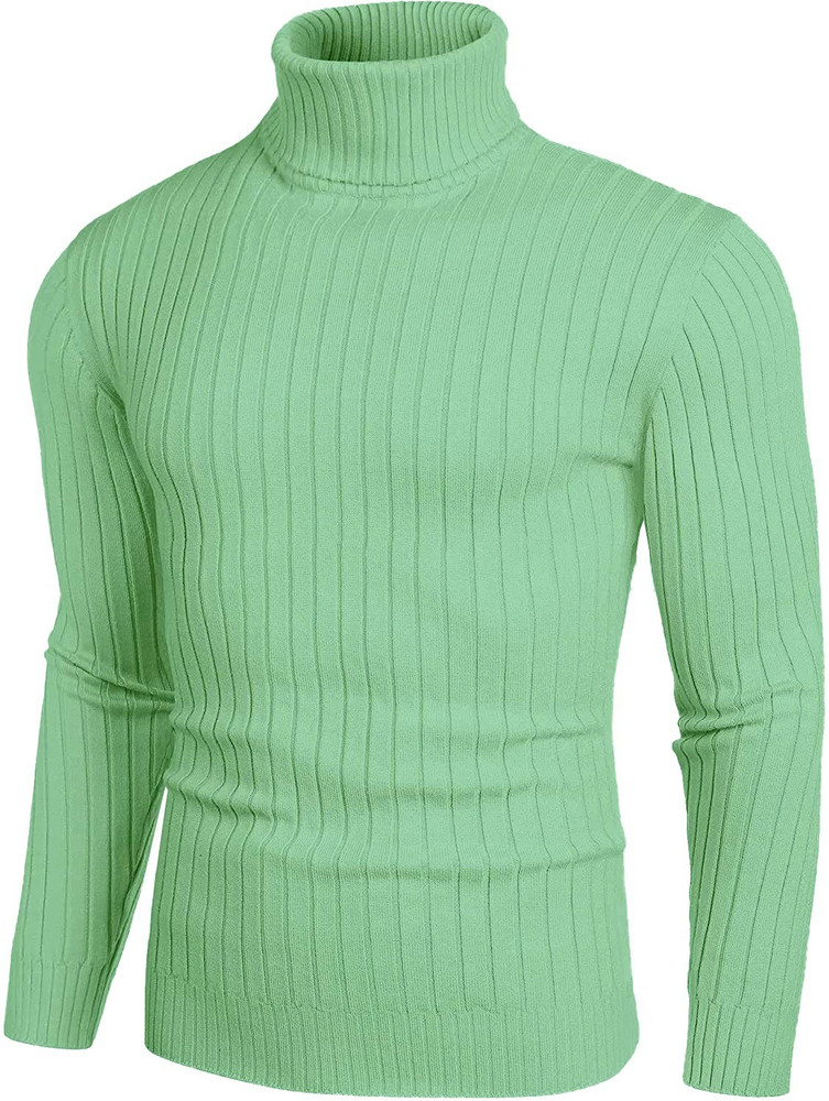 Lime green top turtleneck mens