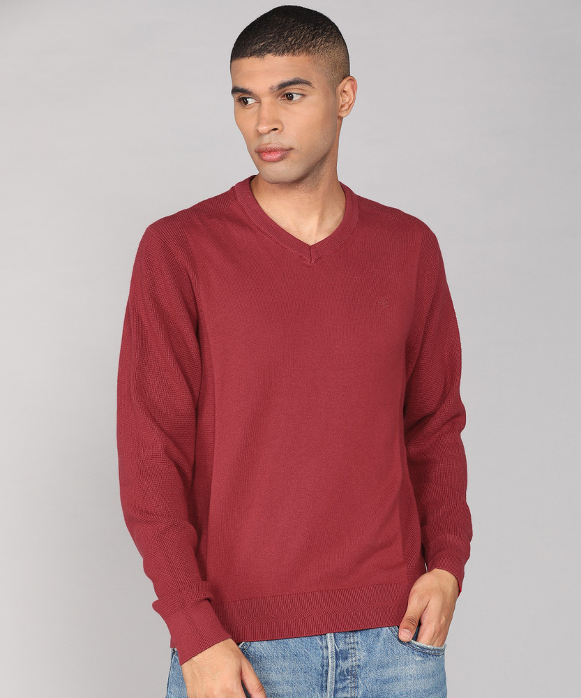 Arrow Sport Solid V Neck Casual Men Red Sweater Buy Arrow Sport Solid V Neck Casual Men Red Sweater Online at Best Prices in India Flipkart