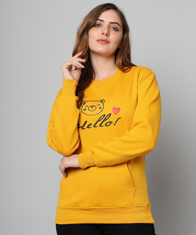 Ladies yellow clearance sweatshirt