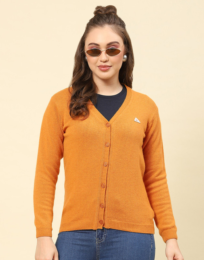 MONTE CARLO Solid V Neck Casual Women Orange Sweater Buy MONTE CARLO Solid V Neck Casual Women Orange Sweater Online at Best Prices in India Flipkart
