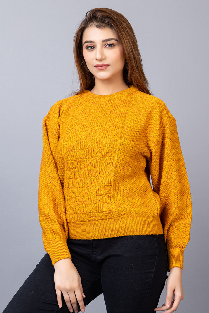 Yellow colour sweater on sale