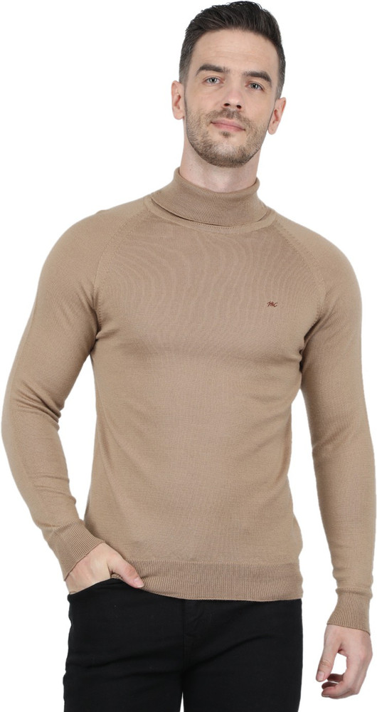 MONTE CARLO Solid High Neck Casual Men Beige Sweater Buy MONTE CARLO Solid High Neck Casual Men Beige Sweater Online at Best Prices in India Flipkart