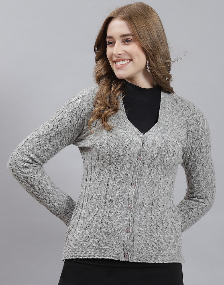 MONTE CARLO Self Design Round Neck Casual Women Grey Sweater Buy MONTE CARLO Self Design Round Neck Casual Women Grey Sweater Online at Best Prices in India Flipkart