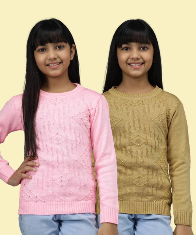 SwellSwag Embroidered Round Neck Casual Girls Multicolor Sweater Buy SwellSwag Embroidered Round Neck Casual Girls Multicolor Sweater Online at Best Prices in India Flipkart