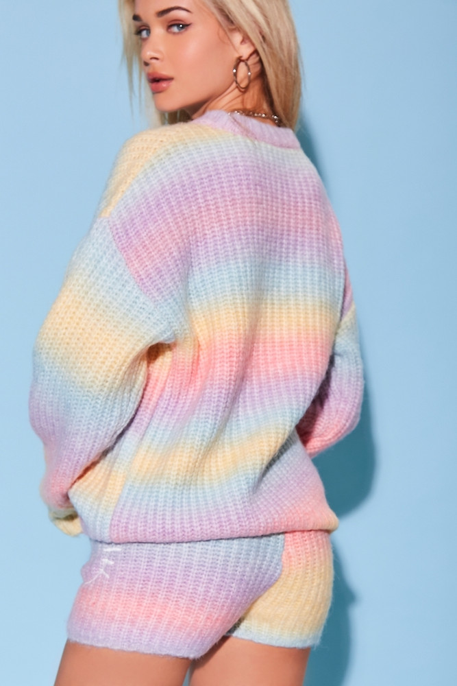 Pastel rainbow sweater forever 21 outlet