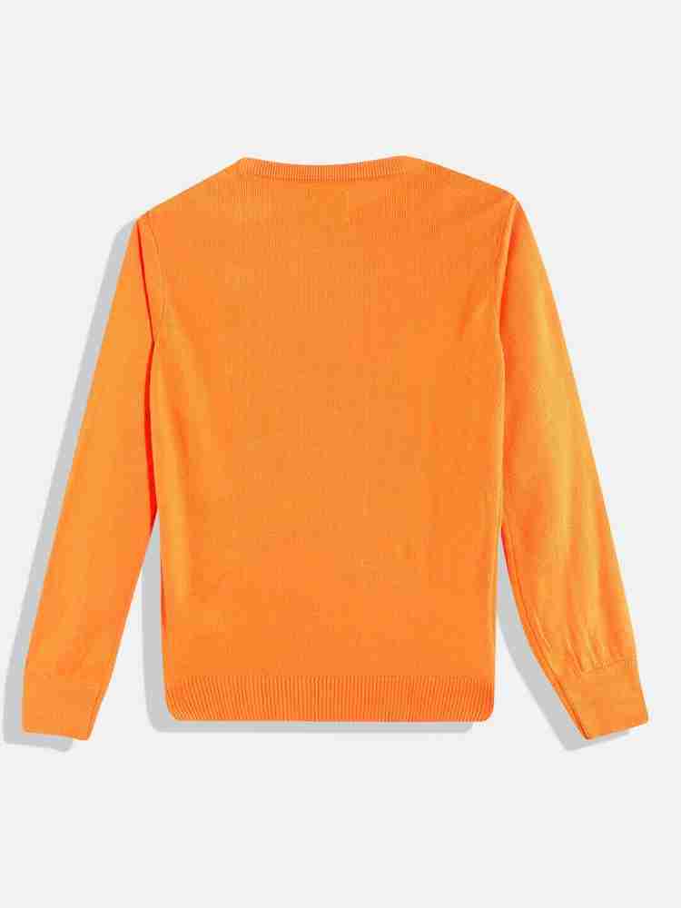 Plain orange sweater clearance