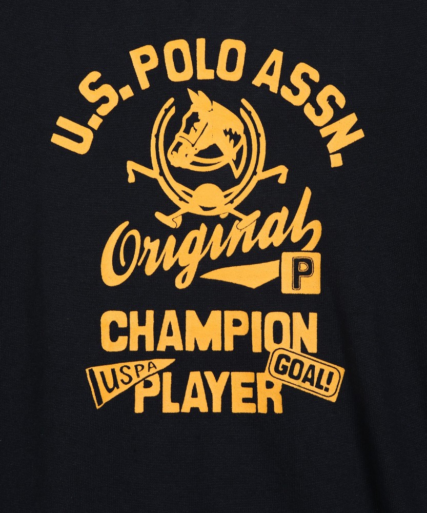 U.S. POLO ASSN. Printed Round Neck Casual Baby Boys Black Yellow Sweater Buy U.S. POLO ASSN. Printed Round Neck Casual Baby Boys Black Yellow Sweater Online at Best Prices in India